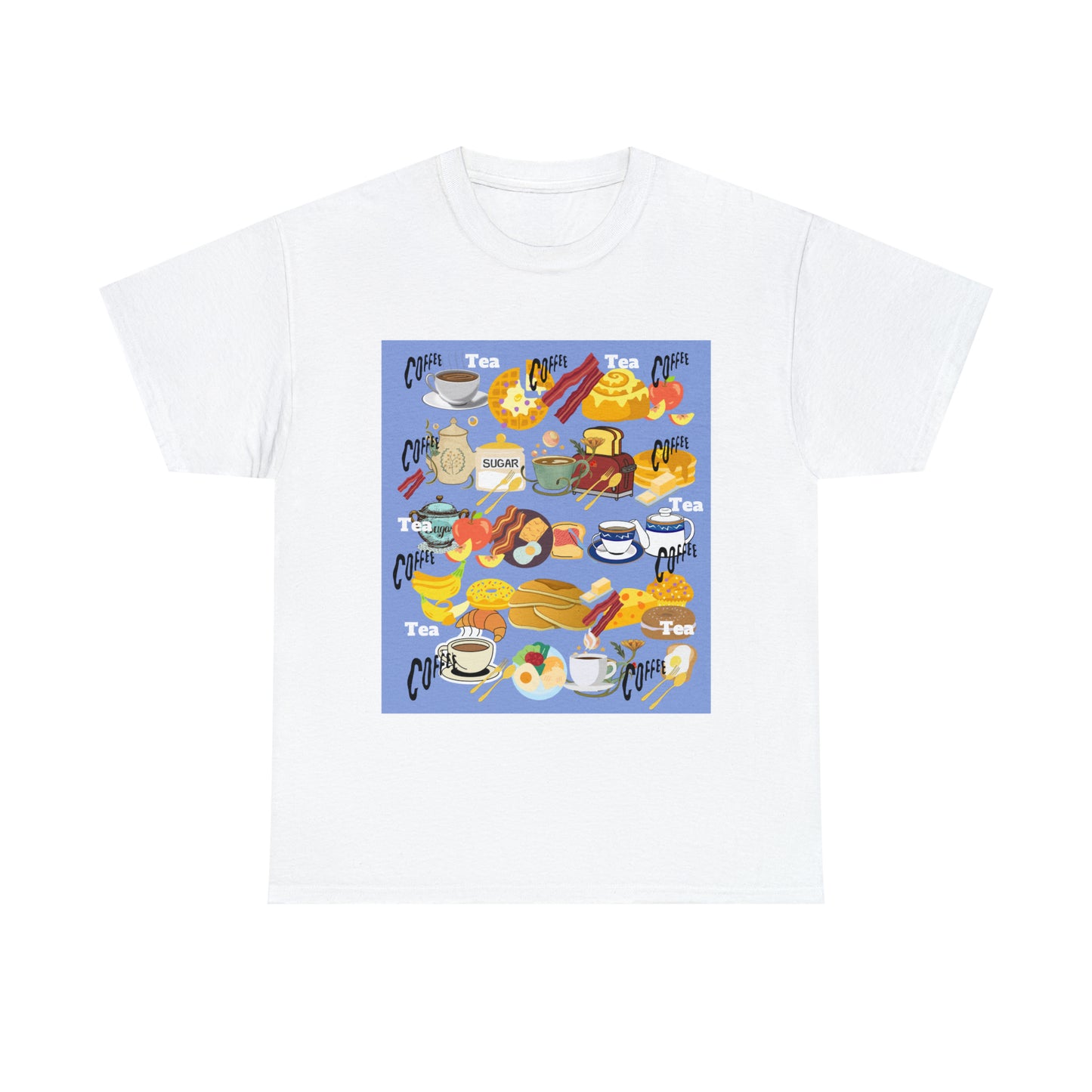 Brunch with Coffee and Tea Unisex Heavy Cotton Tee