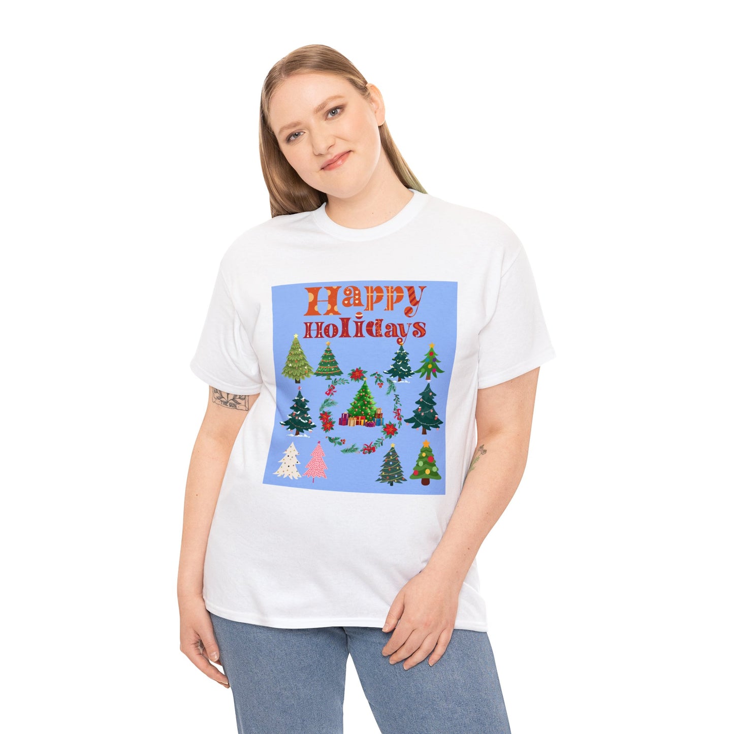 Happy Holidays Unisex Heavy Cotton Tee