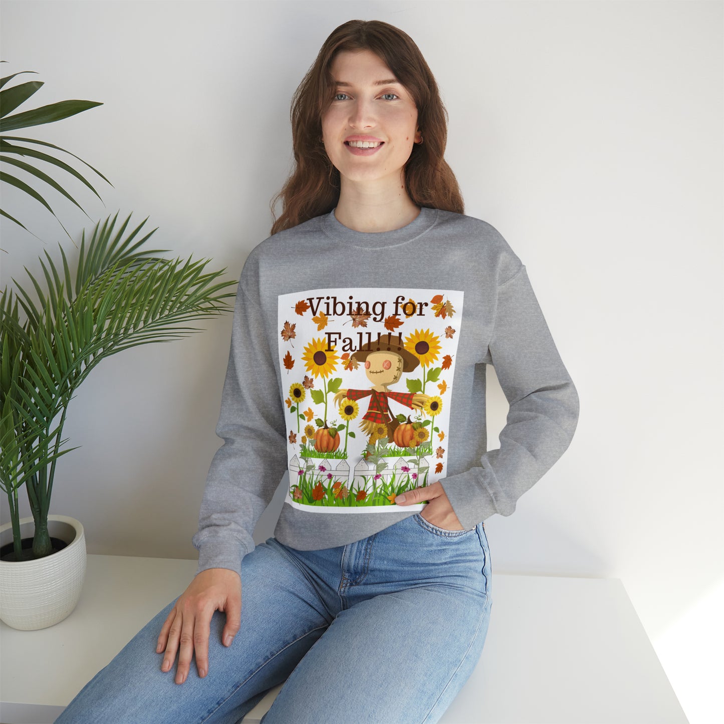 Vibing For Fall! Unisex Heavy Blend™ Crewneck Sweatshirt