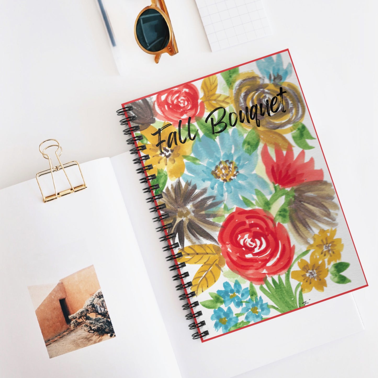 Fall Bouquet Spiral Notebook - Ruled Line