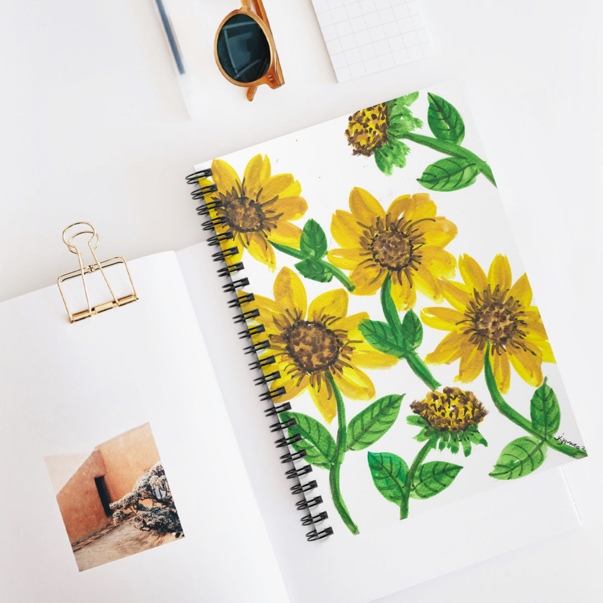 Sunflower Spiral Notebook - Ruled Line