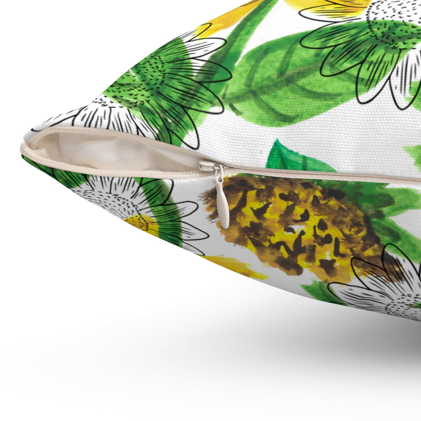 Sunflower Medley Spun Polyester Square Pillow