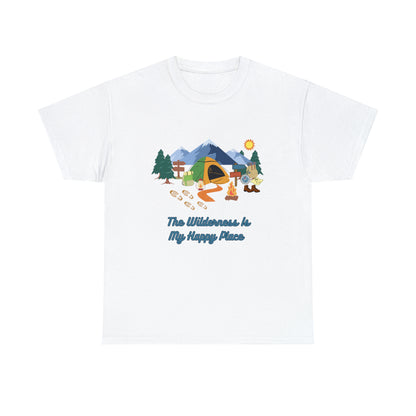 The Wilderness is My Happy Place Unisex Heavy Cotton Tee