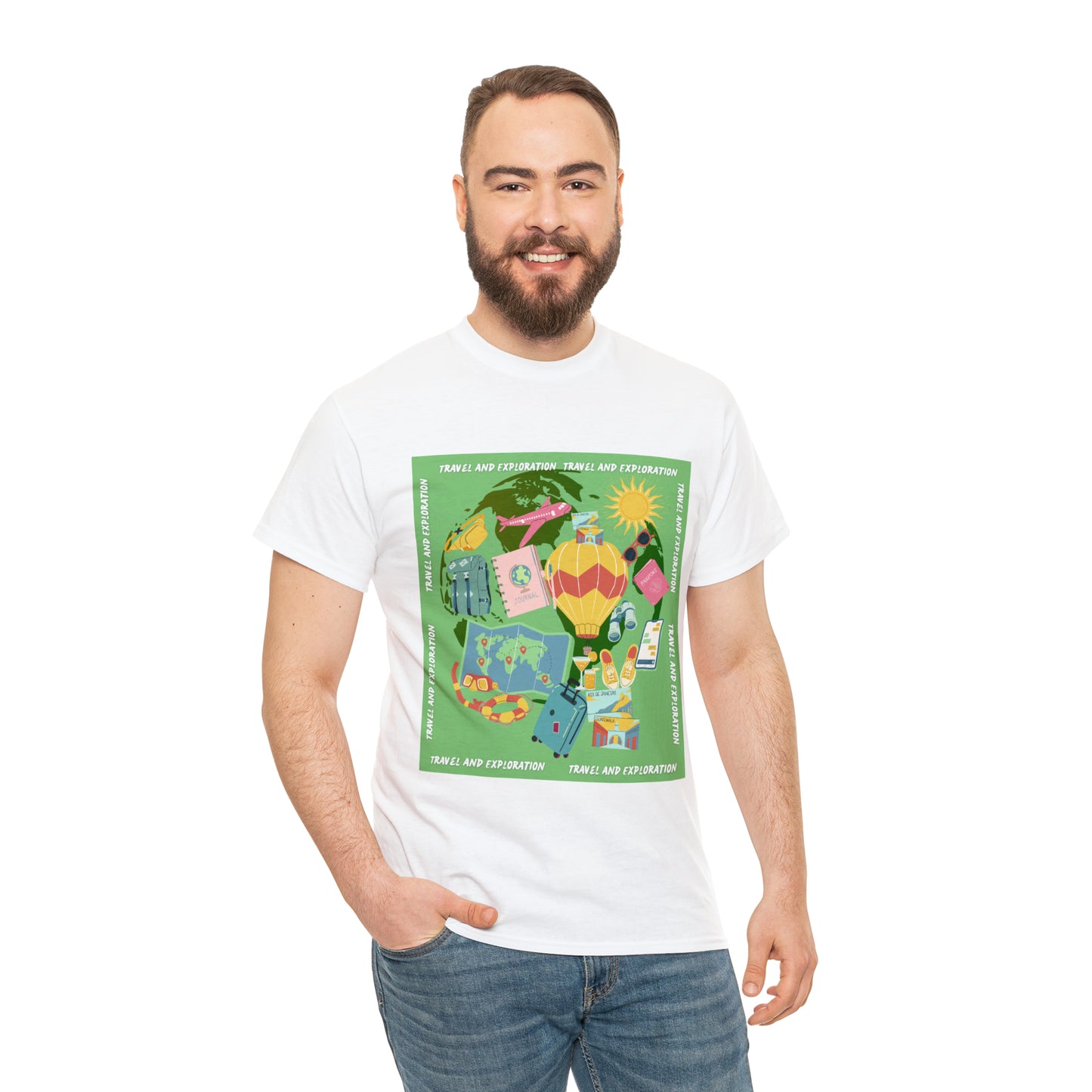 Travel and Exploration Unisex Heavy Cotton Tee
