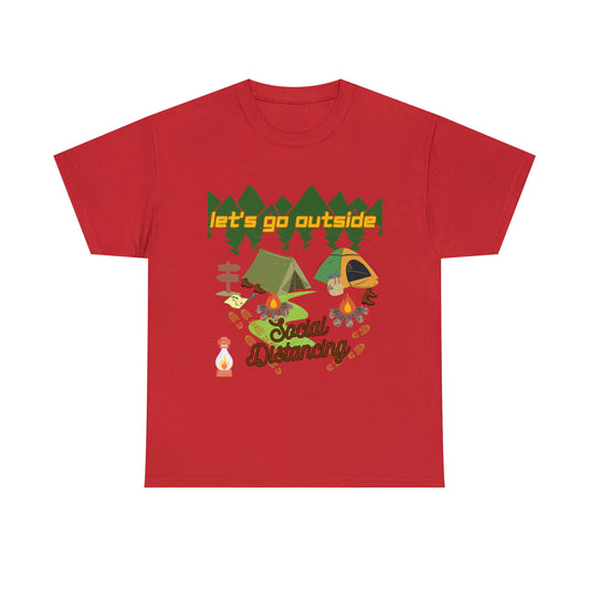 Let's Go Outside Unisex Heavy Cotton Tee