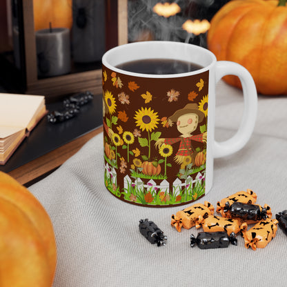 Vibing For Fall Brown Ceramic Mug 11oz