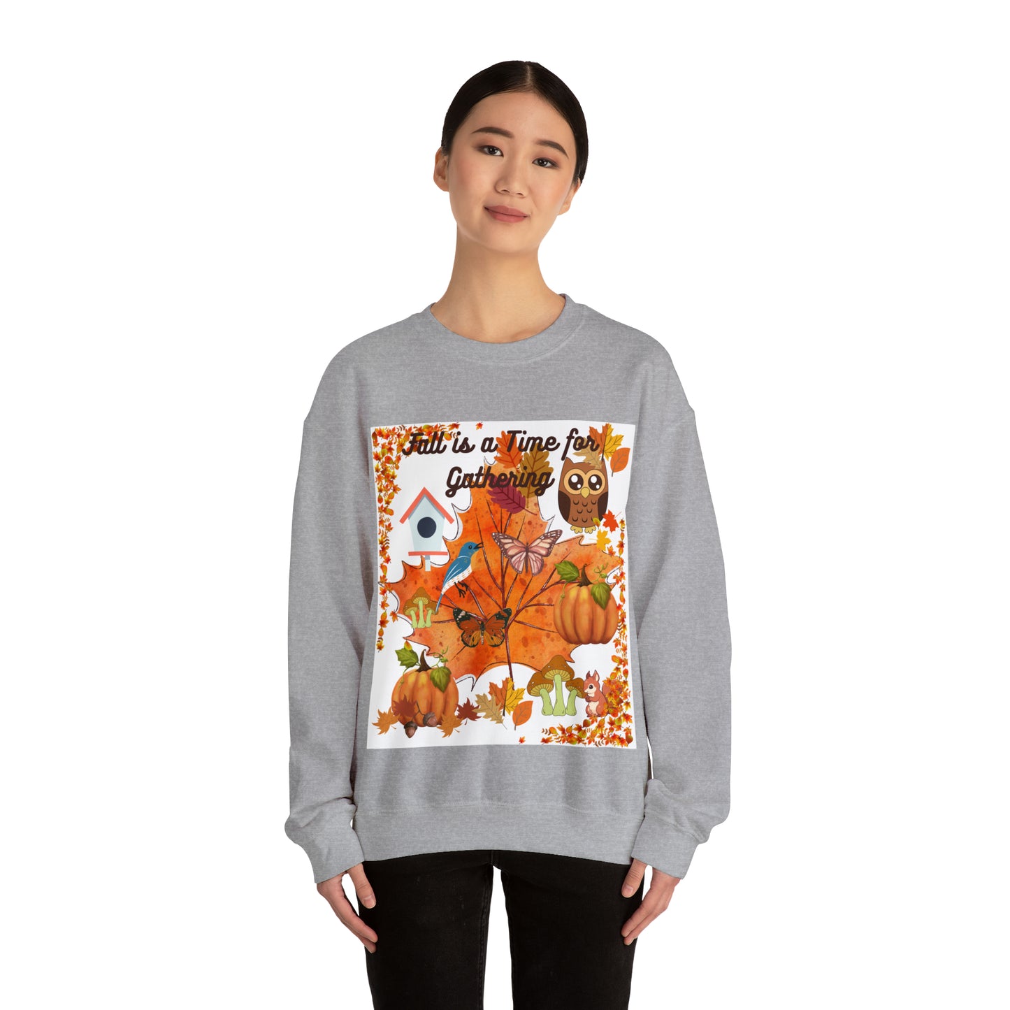 Fall Is a Time for Gathering Unisex Heavy Blend™ Crewneck Sweatshirt