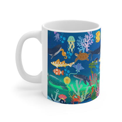 Ocean Scene Ceramic Mug 11oz