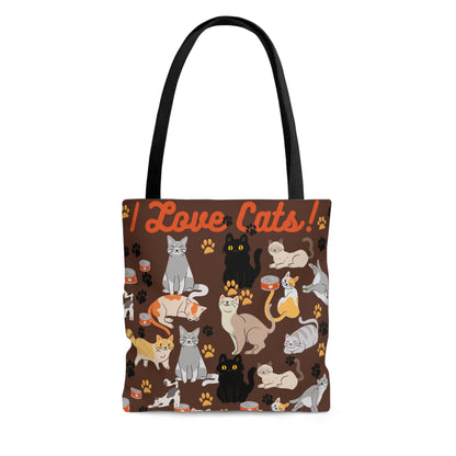 I Love Cats Tote Bag (AOP)