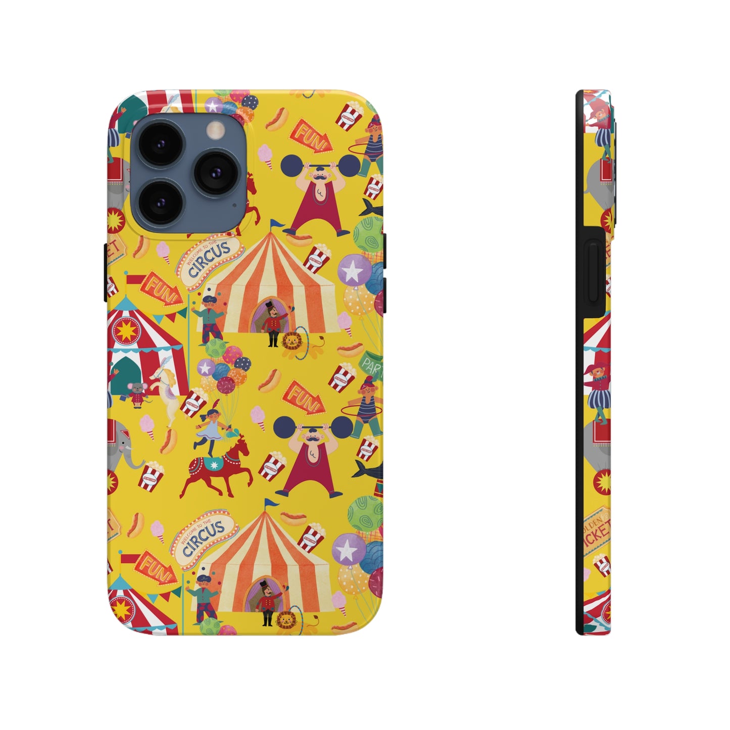 Circus Party Yellow Tough Phone Cases