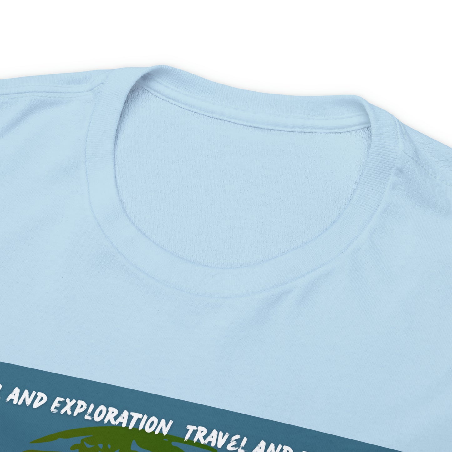Travel and exploration Blue Unisex Heavy Cotton Tee