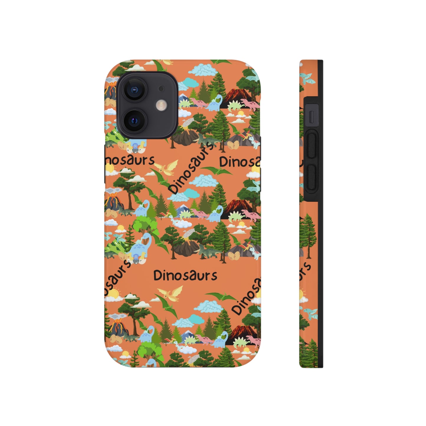 Dinosaurs Orange Tough Phone Cases