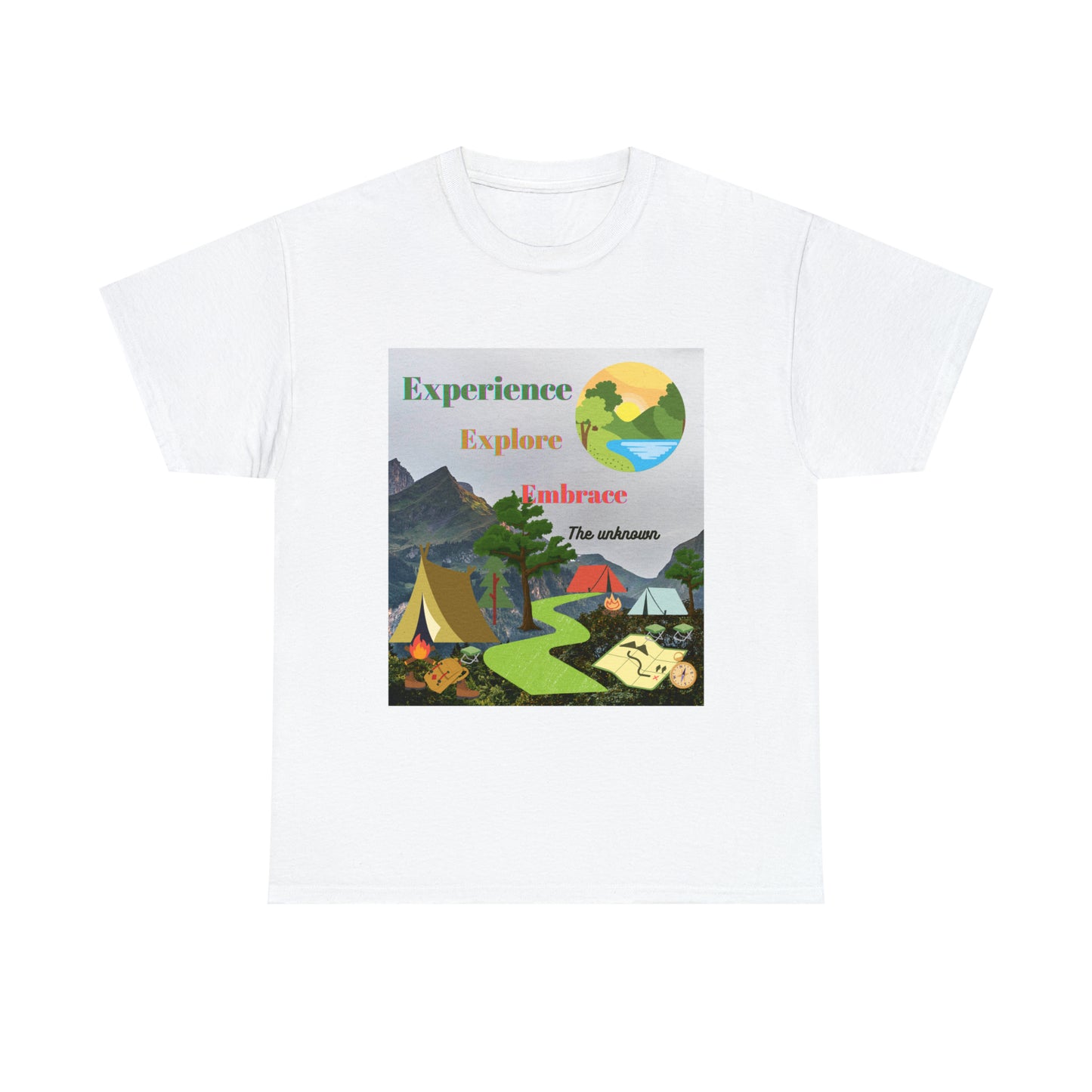 Experience Explore Embrace Unisex Heavy Cotton Tee