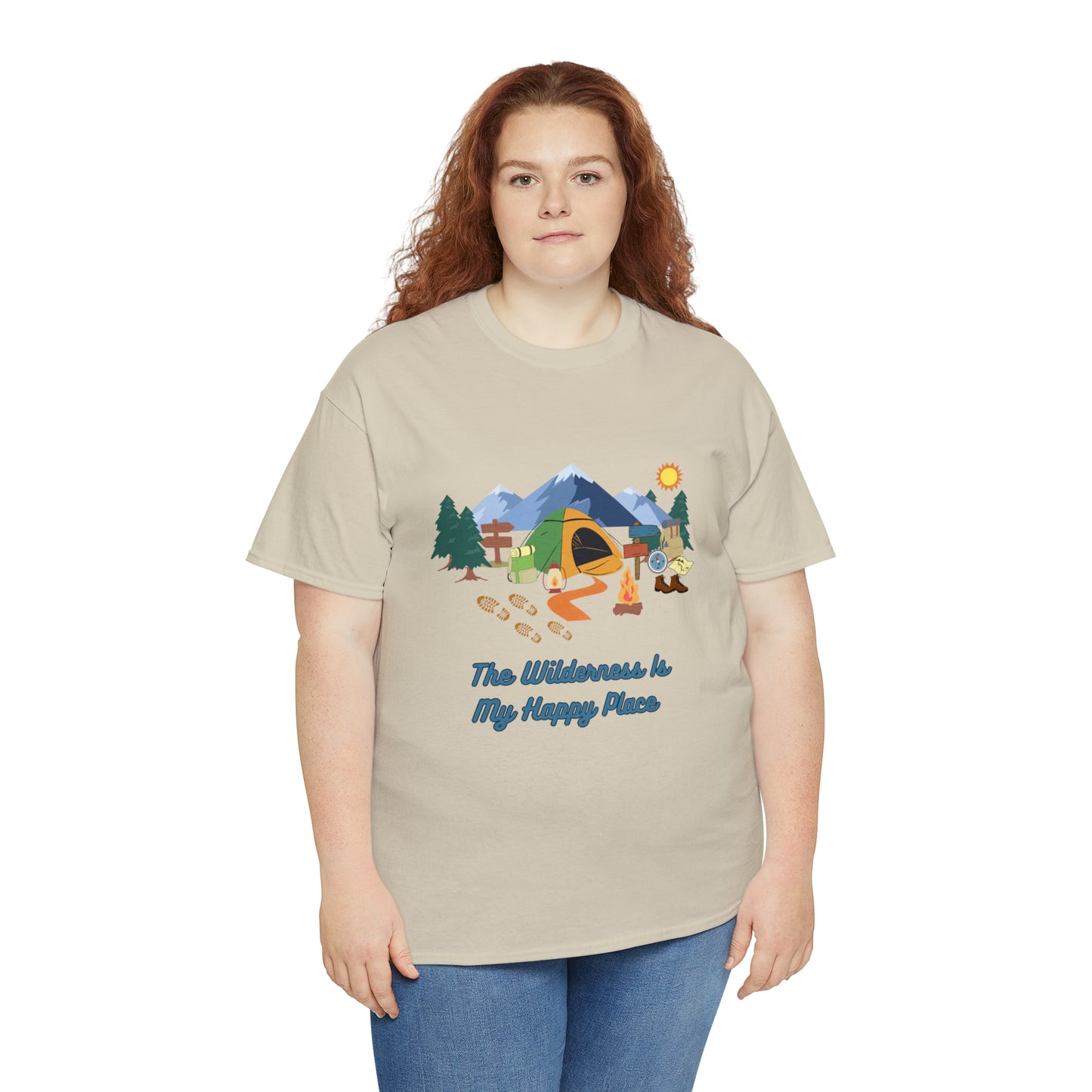 The Wilderness is My Happy Place Unisex Heavy Cotton Tee