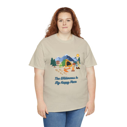 The Wilderness is My Happy Place Unisex Heavy Cotton Tee