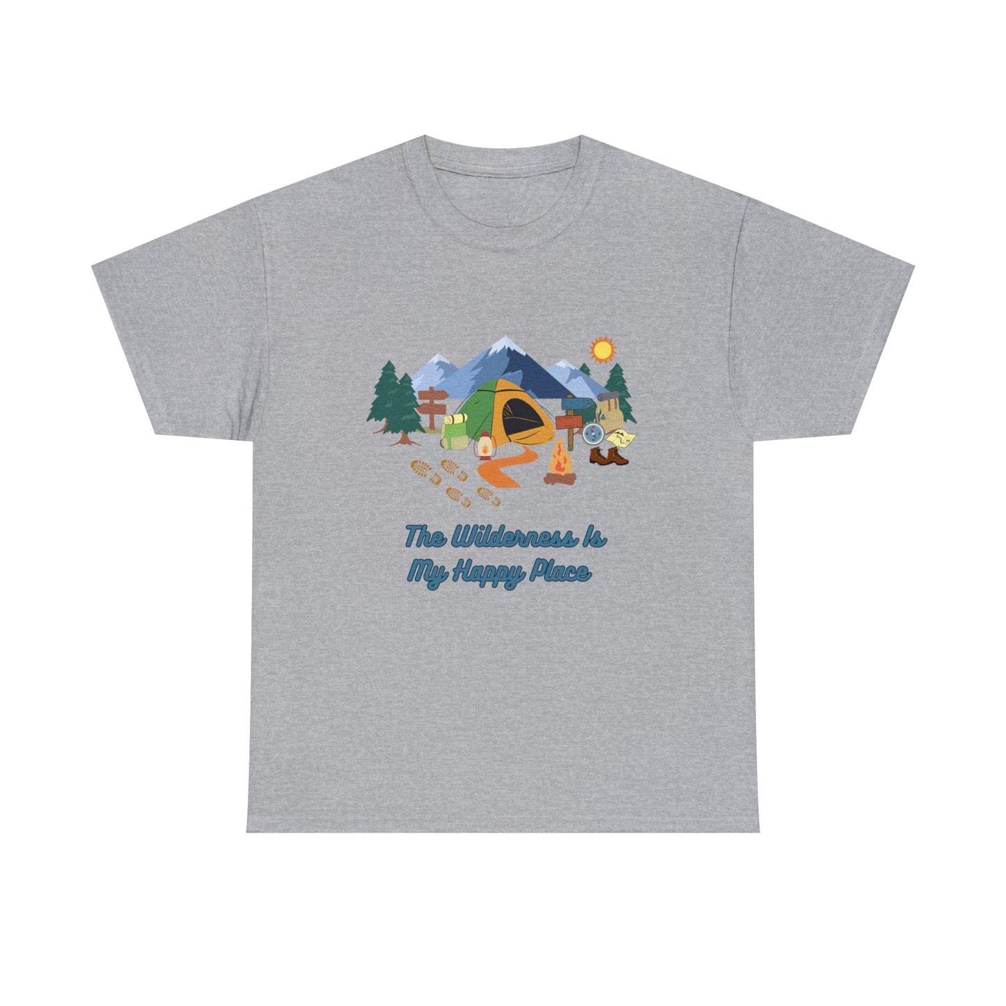 The Wilderness is My Happy Place Unisex Heavy Cotton Tee