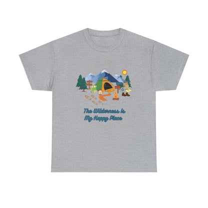 The Wilderness is My Happy Place Unisex Heavy Cotton Tee