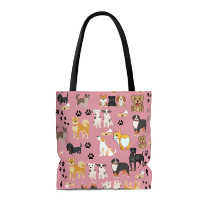 I Love Dogs Tote Bag (AOP)