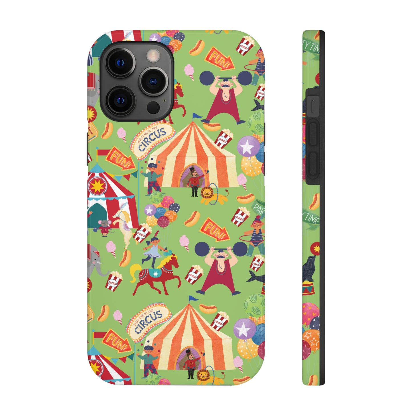 Circus Party Lime Tough Phone Cases