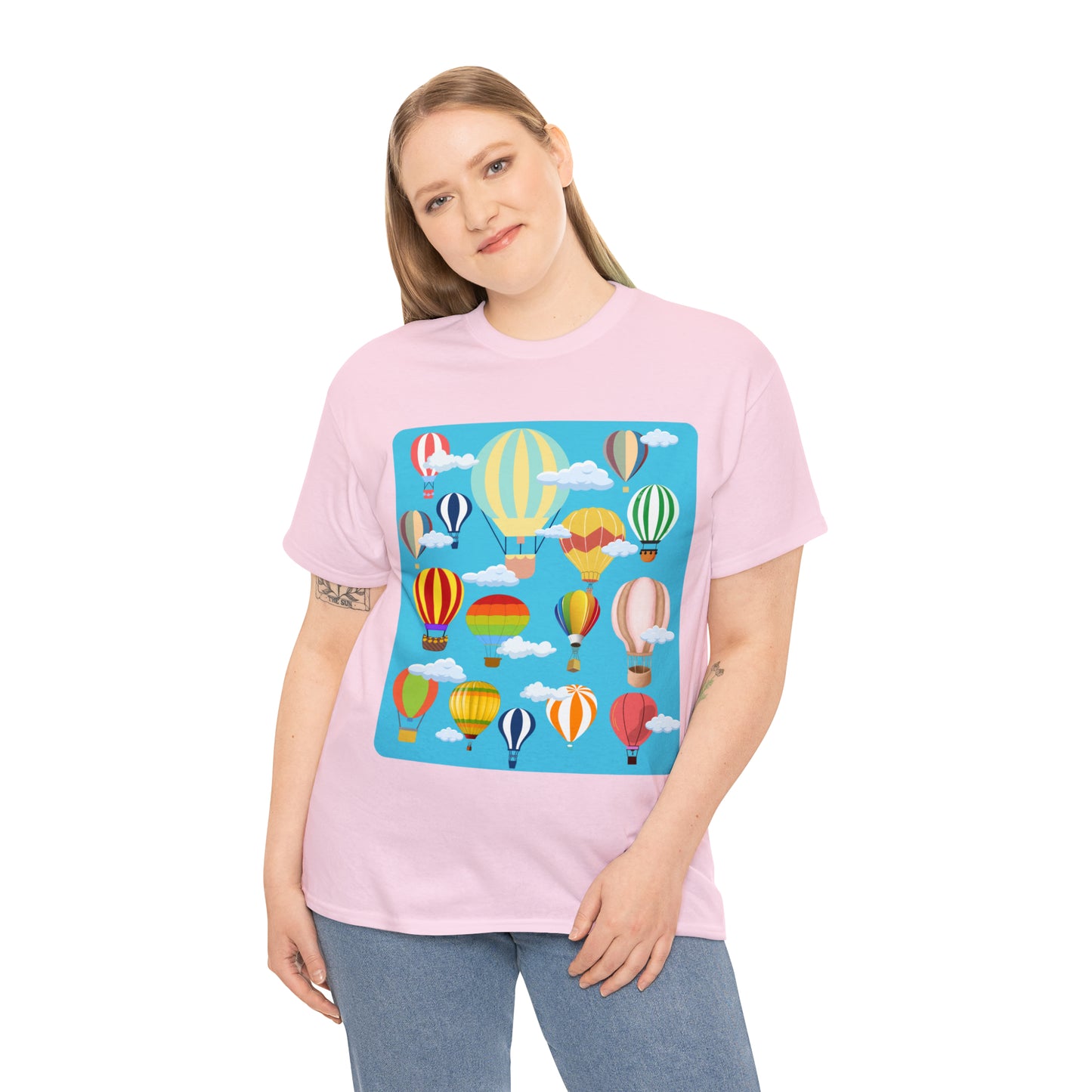 Hot Air Balloons Unisex Heavy Cotton Tee