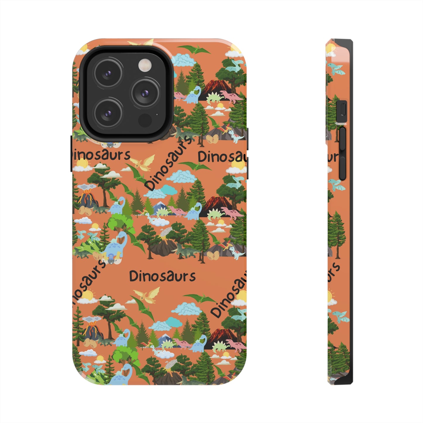 Dinosaurs Orange Tough Phone Cases