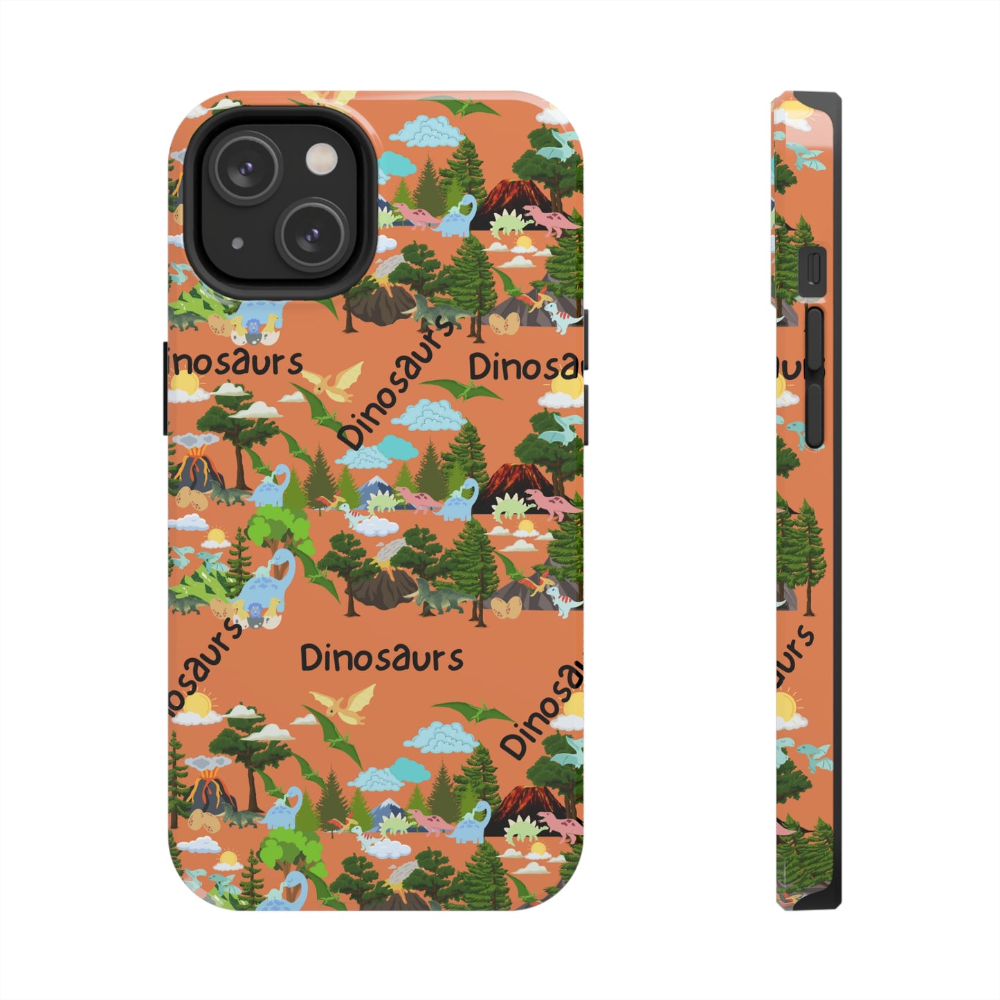 Dinosaurs Orange Tough Phone Cases