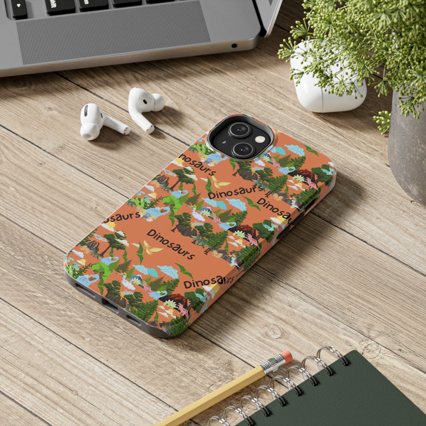 Dinosaurs Orange Tough Phone Cases