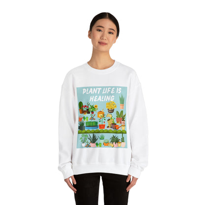 Plant Life Is Healing Unisex Heavy Blend™ Crewneck Sweatshirt