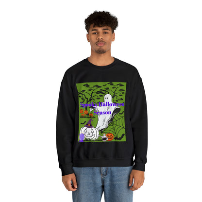 Spooky Halloween Season Green Unisex Heavy Blend™ Crewneck Sweatshirt