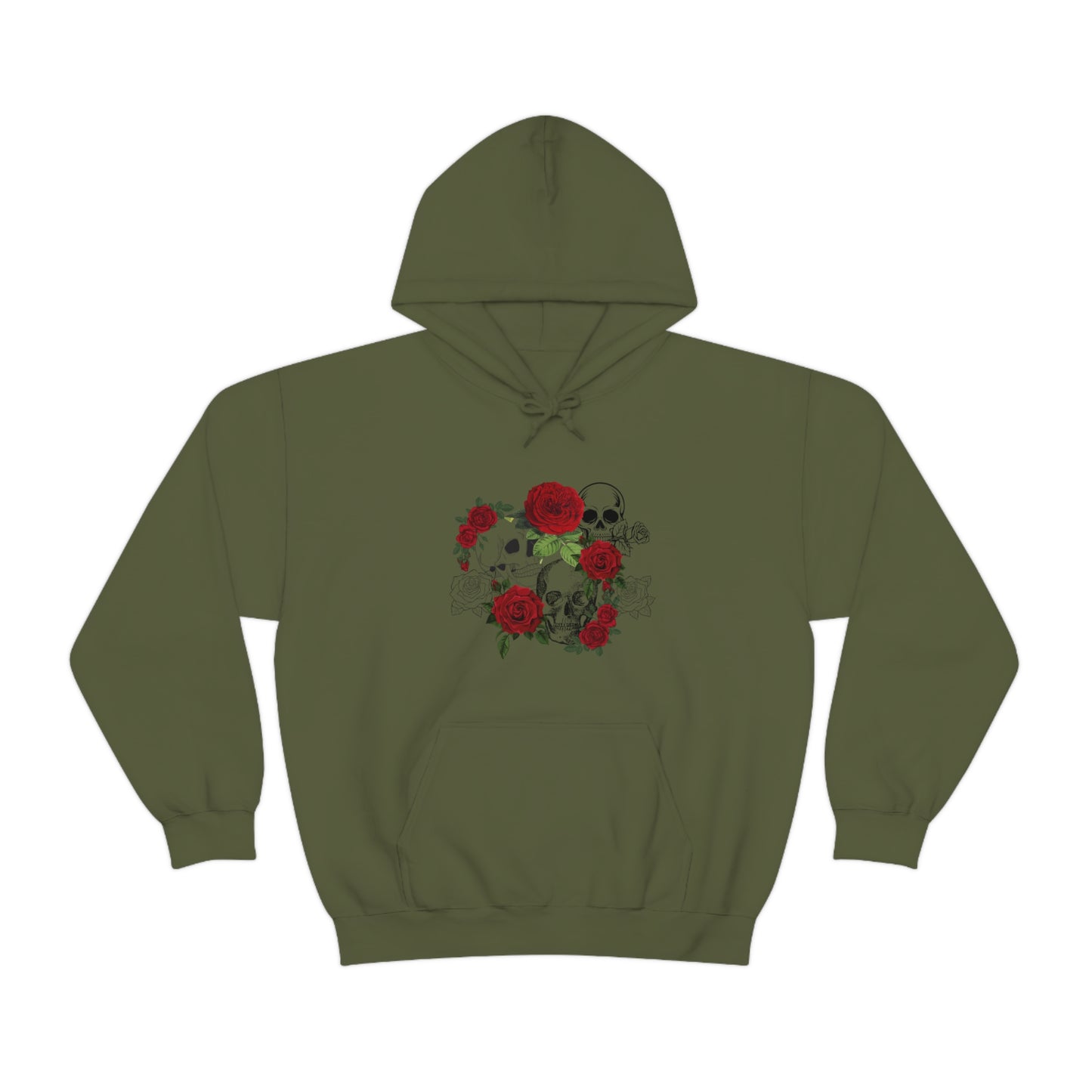 Skull and Roses Unisex Heavy Blend™ Hooded Sweatshirt