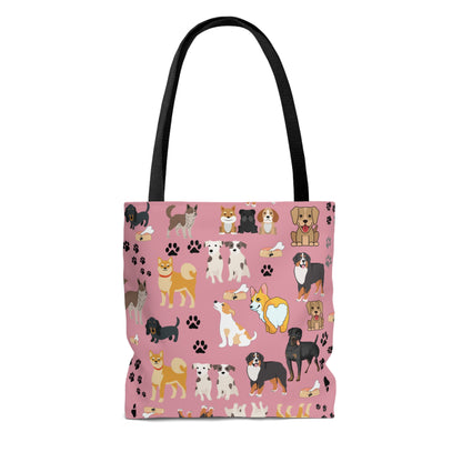 I Love Dogs Tote Bag (AOP)