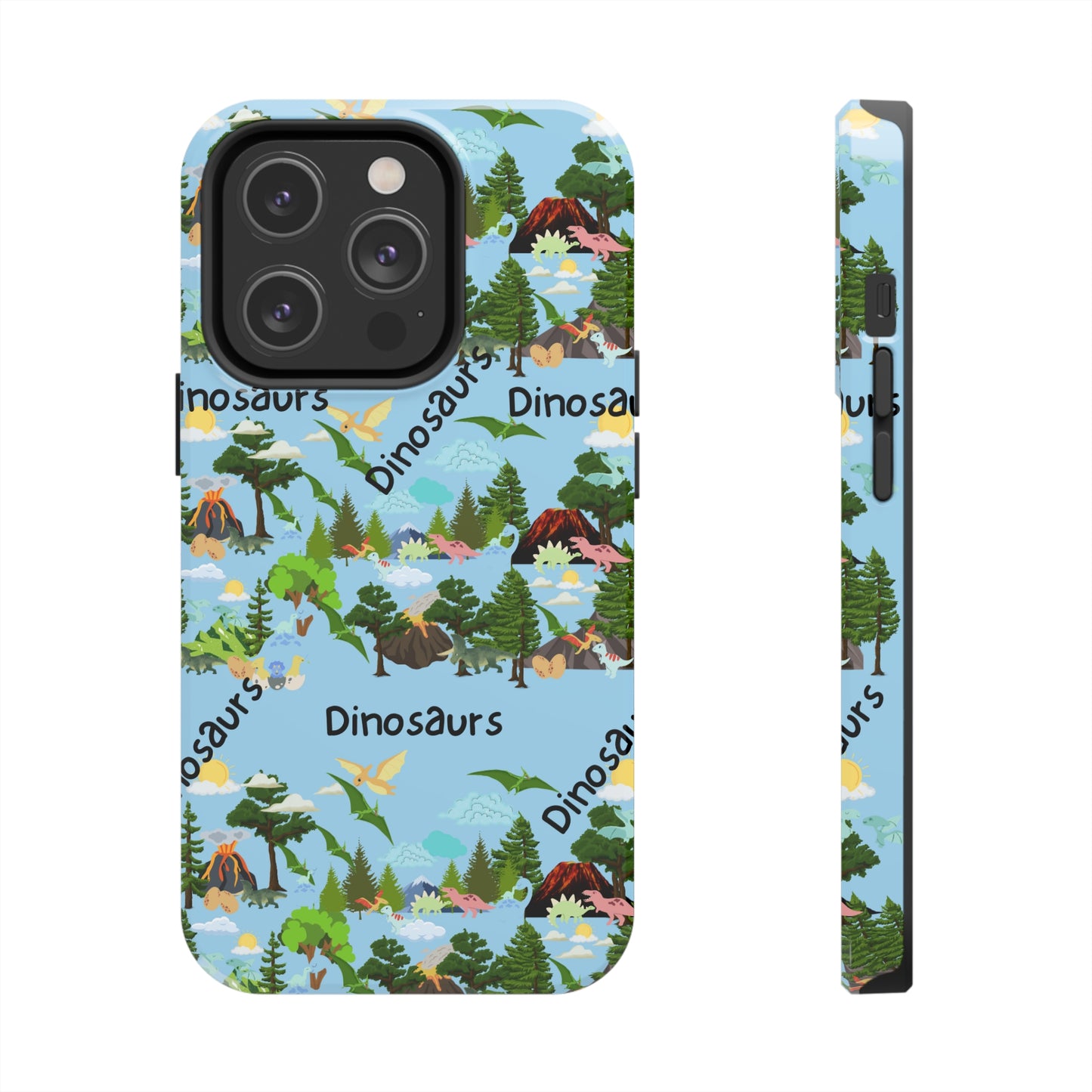 Dinosaurs Blue Tough Phone Cases