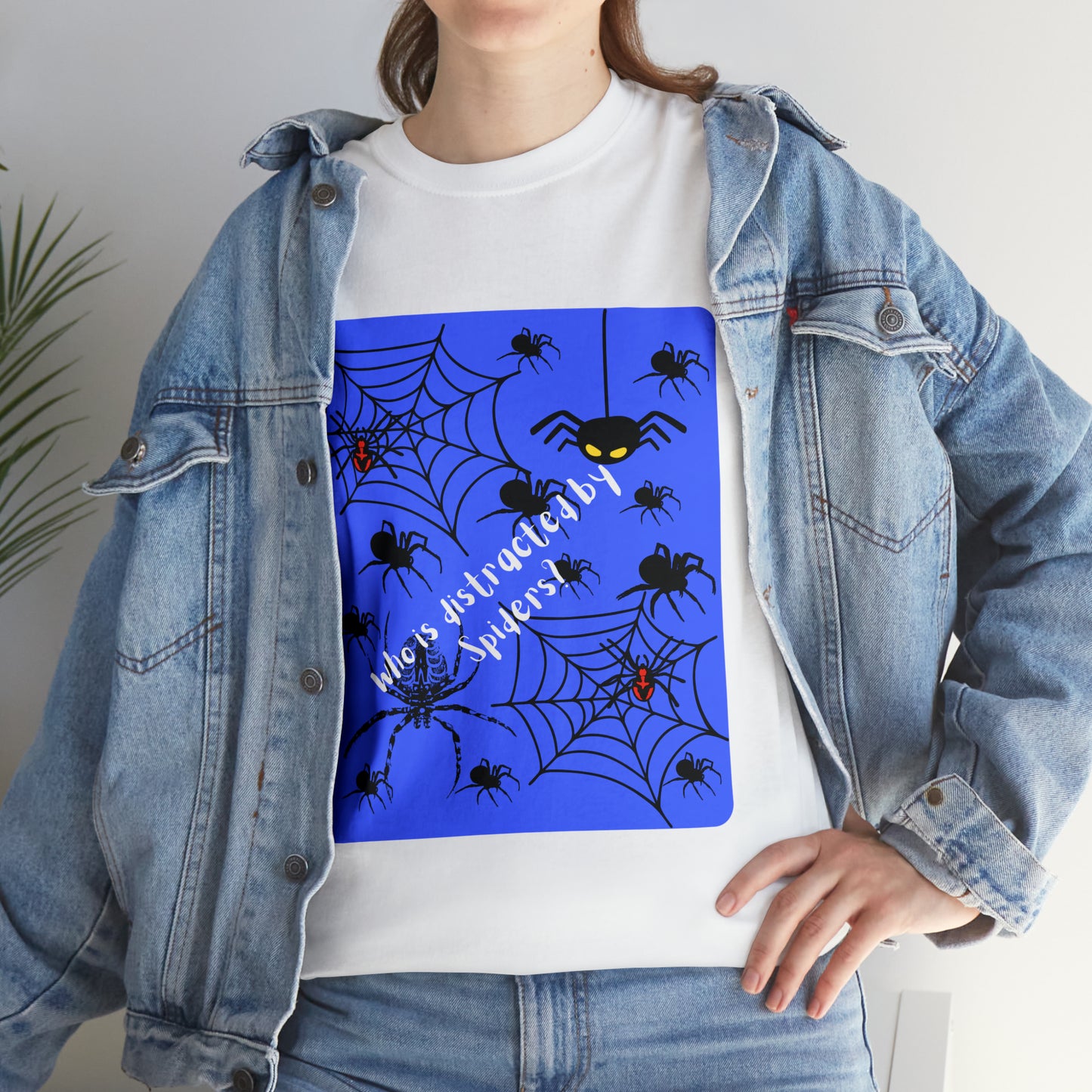 Who Is Distracted By Spiders? Unisex Heavy Cotton Tee