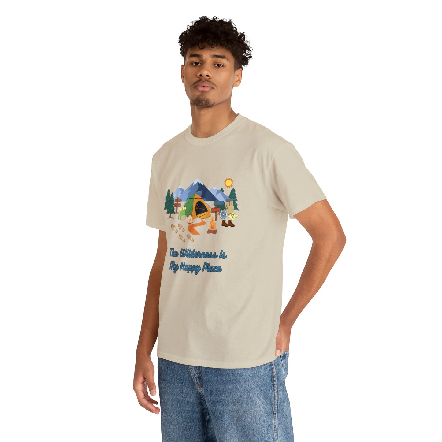 The Wilderness is My Happy Place Unisex Heavy Cotton Tee