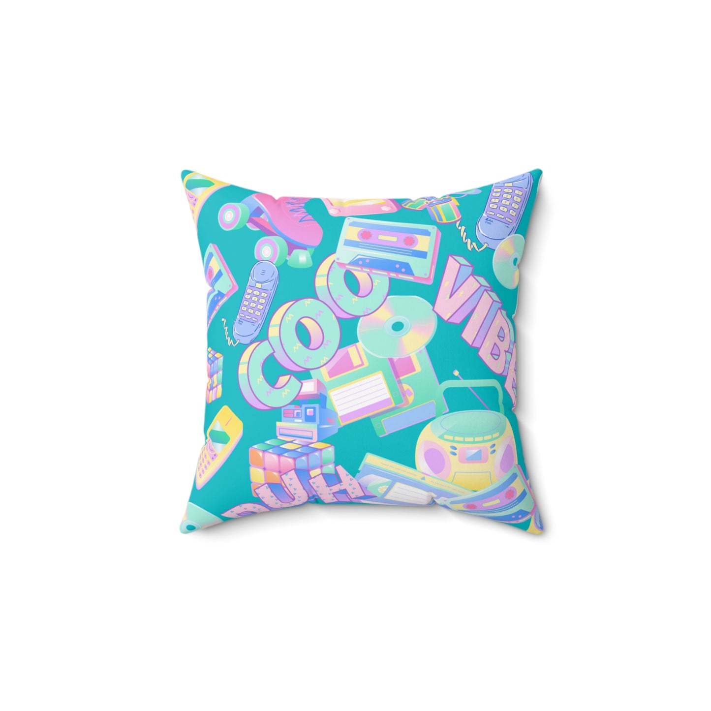 Retro Vibes Spun Polyester Square Pillow