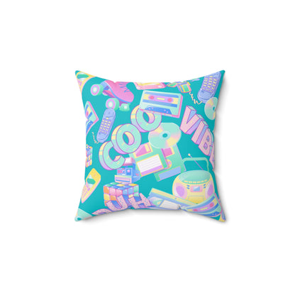 Retro Vibes Spun Polyester Square Pillow