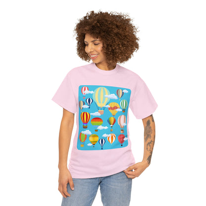 Hot Air Balloons Unisex Heavy Cotton Tee