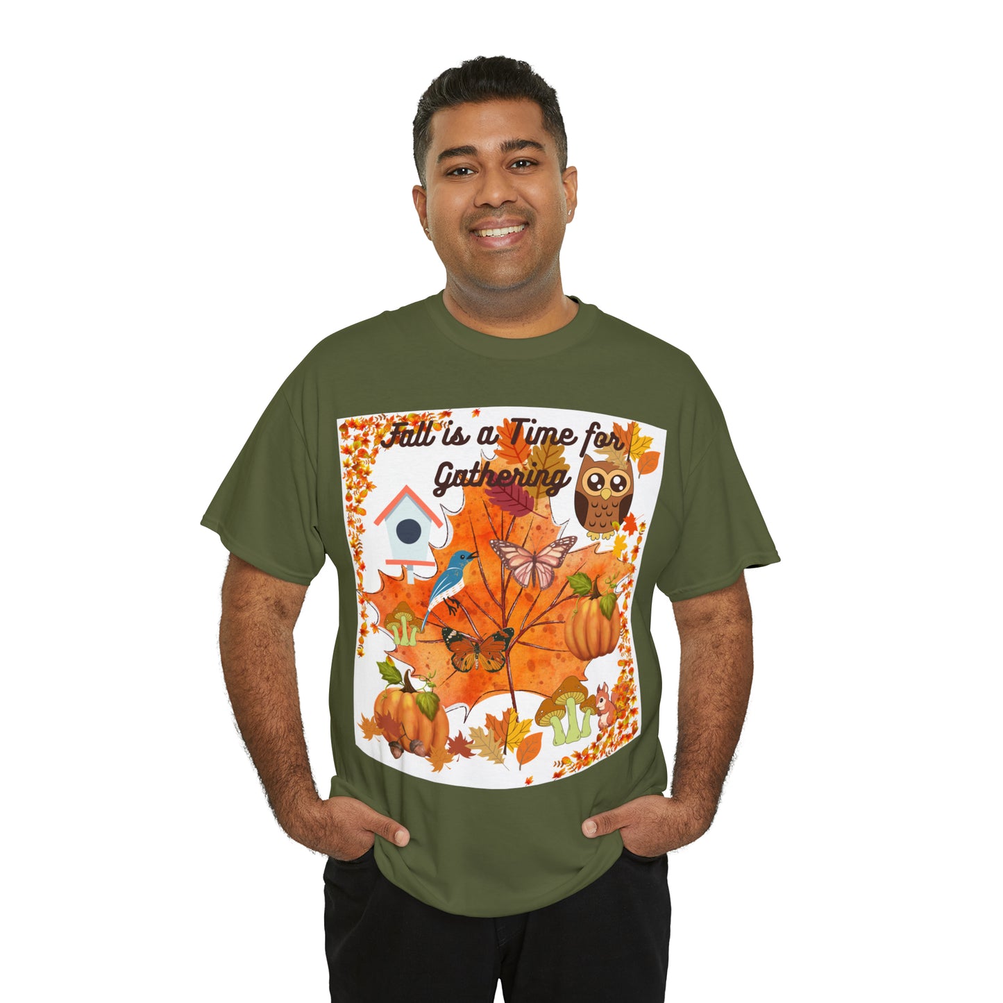 Fall Is A Time For Gathering Unisex Heavy Cotton Tee