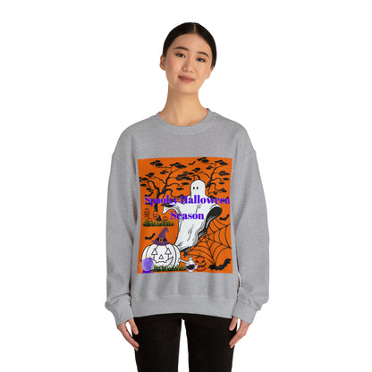 Spooky Halloween Season Orange Unisex Heavy Blend™ Crewneck Sweatshirt