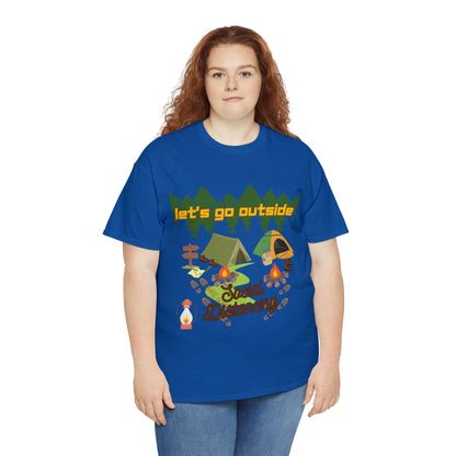 Let's Go Outside Unisex Heavy Cotton Tee