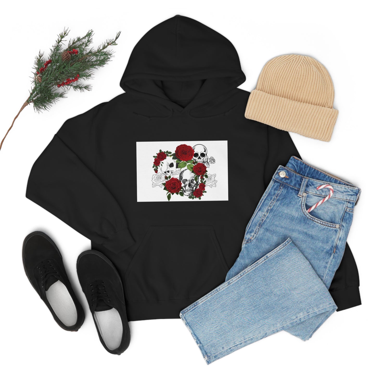 Skull and Roses Unisex Heavy Blend™ Hooded Sweatshirt