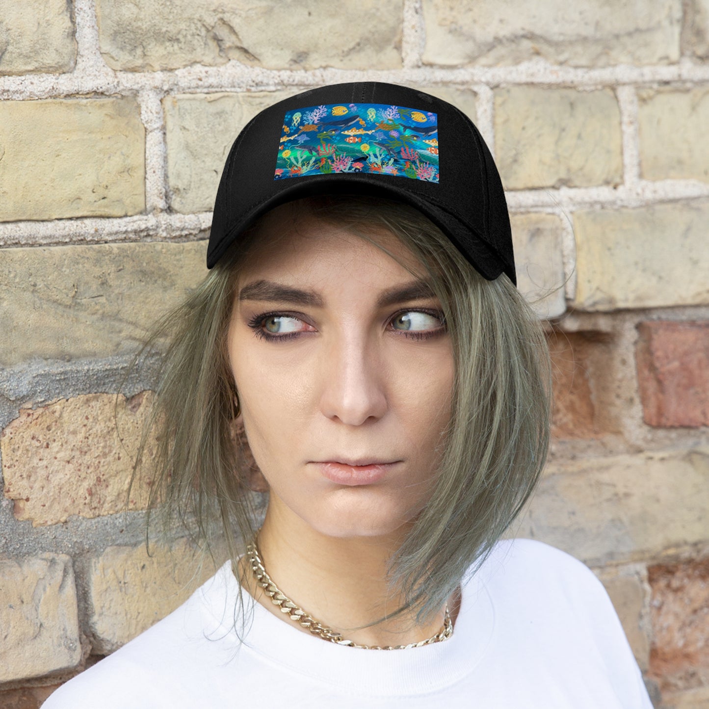 Underwater scene Unisex Twill Hat