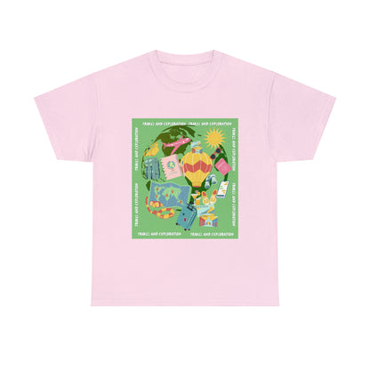 Travel and Exploration Unisex Heavy Cotton Tee