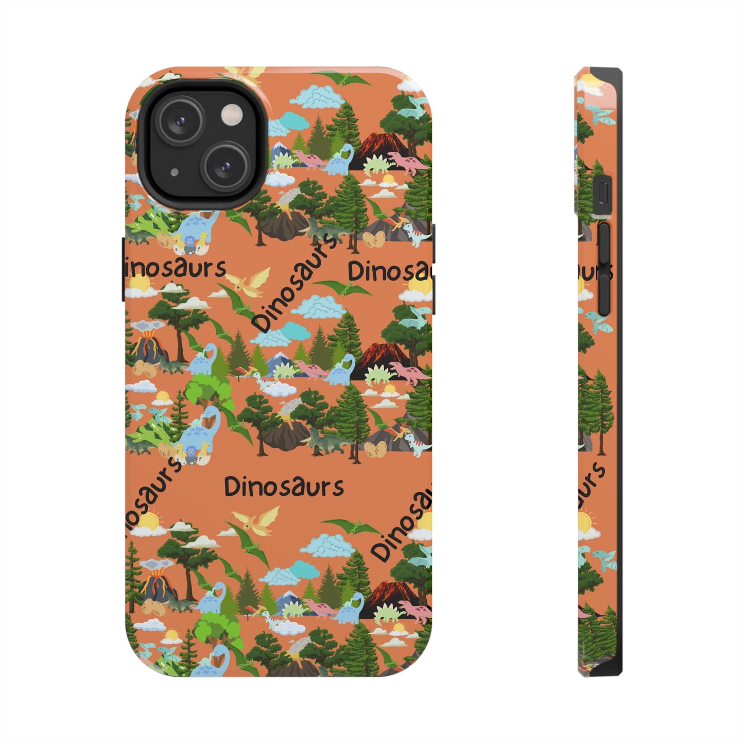 Dinosaurs Orange Tough Phone Cases