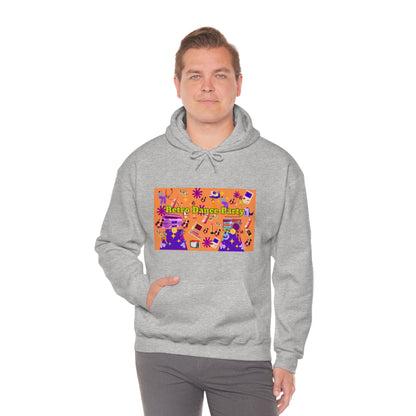 Retro Dance Party Orange Ground Unisex Heavy Blend™ Hooded Sweatshirt