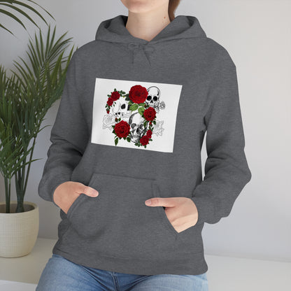 Skull and Roses Unisex Heavy Blend™ Hooded Sweatshirt