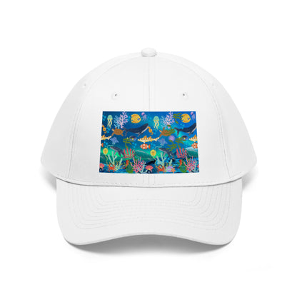 Underwater scene Unisex Twill Hat