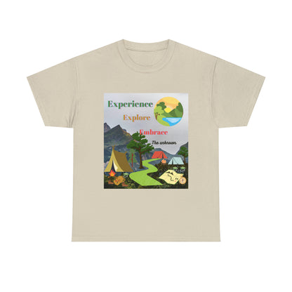 Experience Explore Embrace Unisex Heavy Cotton Tee