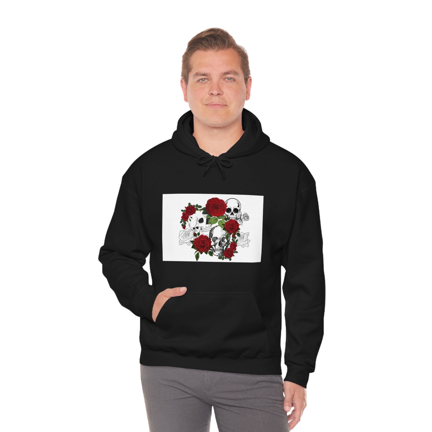 Skull and Roses Unisex Heavy Blend™ Hooded Sweatshirt