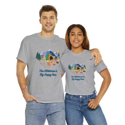 The Wilderness is My Happy Place Unisex Heavy Cotton Tee